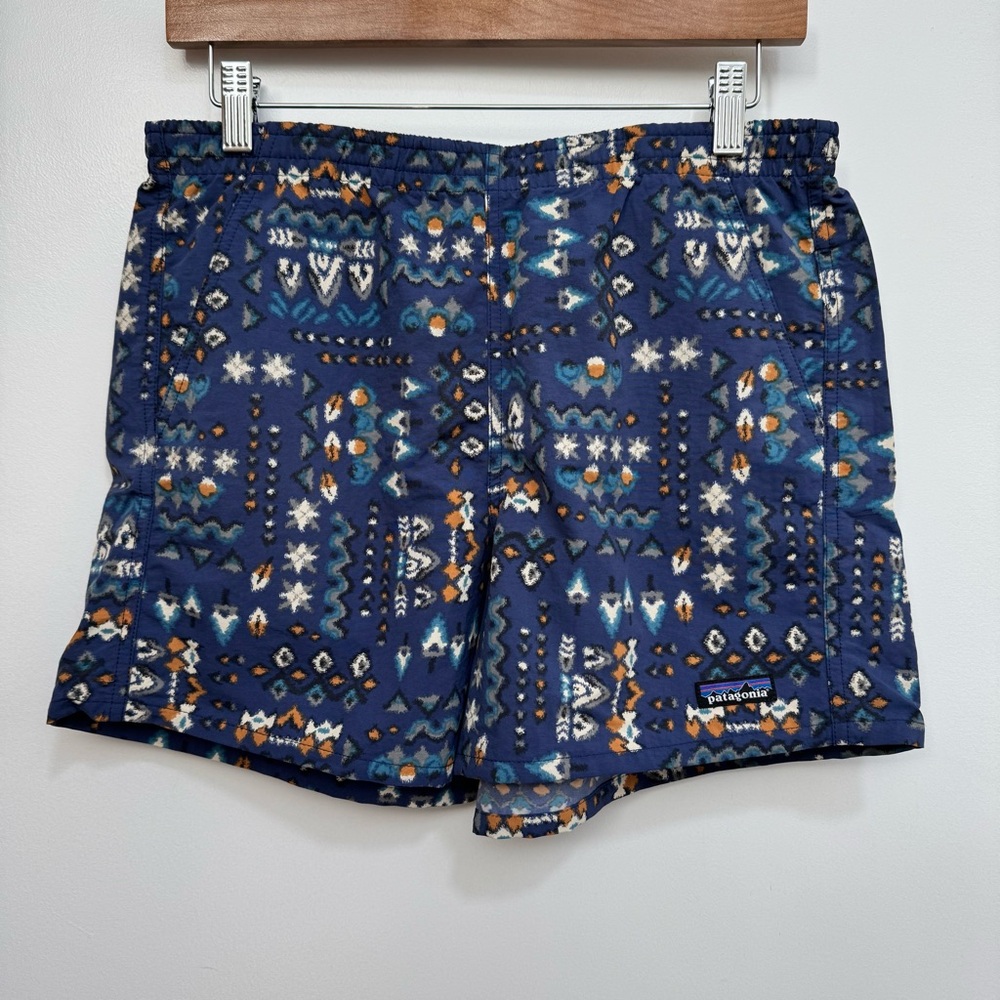 Patagonia Baggies Shorts Men’s Medium Aztec Print Vacation Beach Resort Cruise - Picture 2 of 11